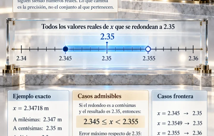 La frontera del redondeo matemático. Infografías de Matemáticas Precálculo Imágenes Láminas de Matemáticas.